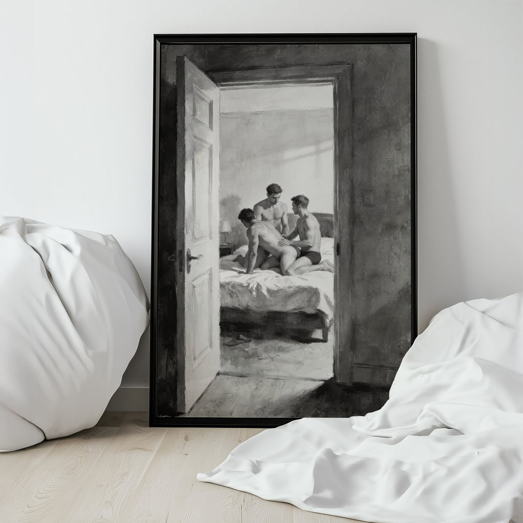 Bedroom Threesome, 18+ Art Print