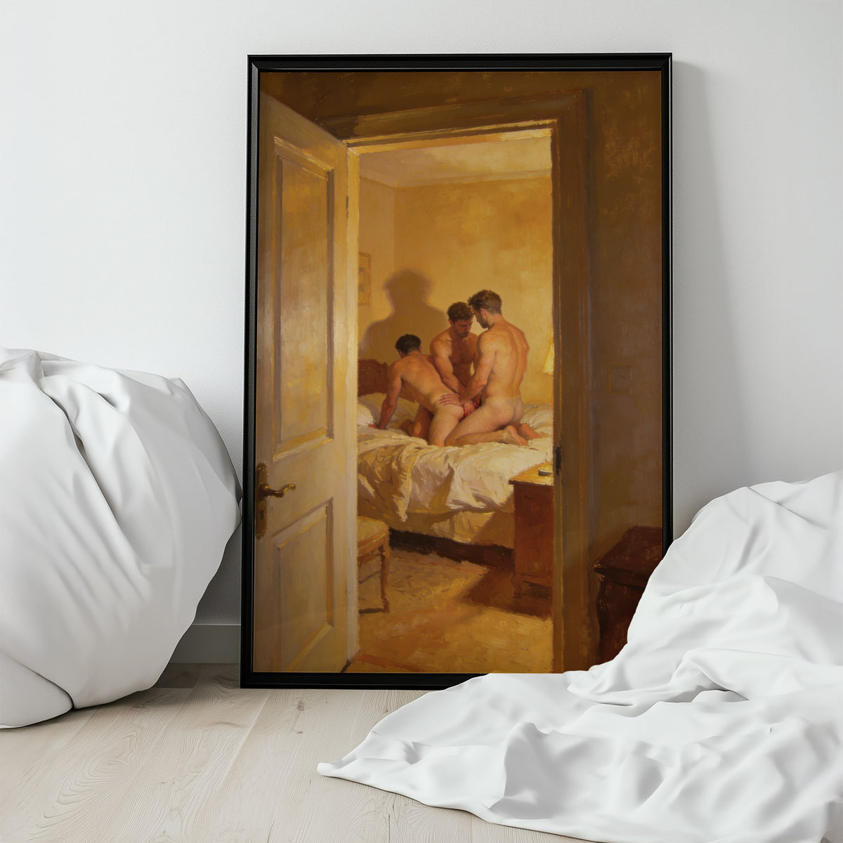 Nude Men In Erotic Threesome