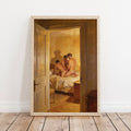 Threesome Bedroom, 18+ Gay Art Print