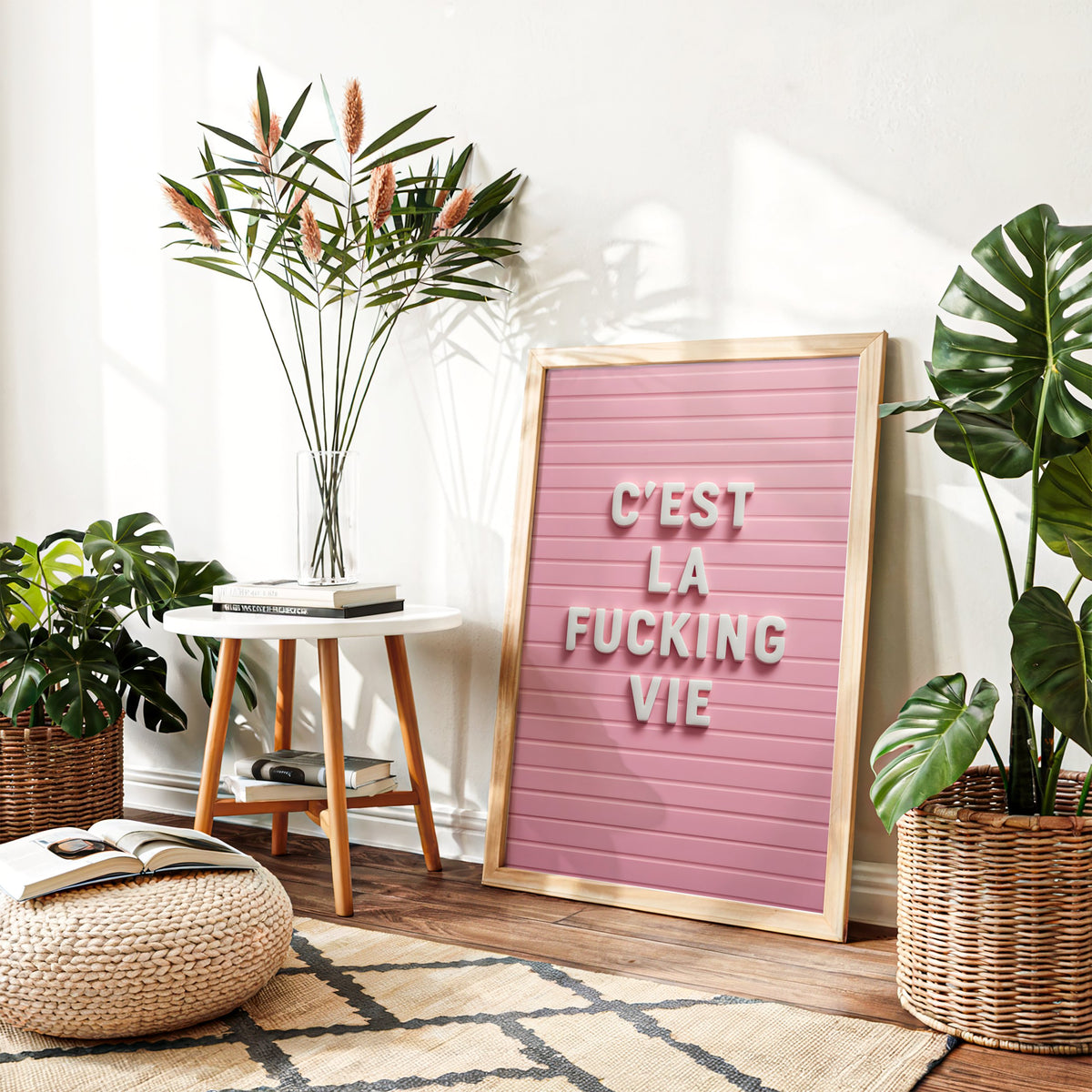 C'est La Fucking Vie – Pink Art Print