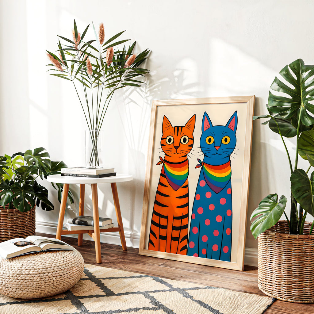 Proud Cats – Queer Cat Art Print