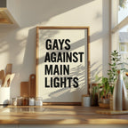 Gays Against Main Lights – Typography Art Print