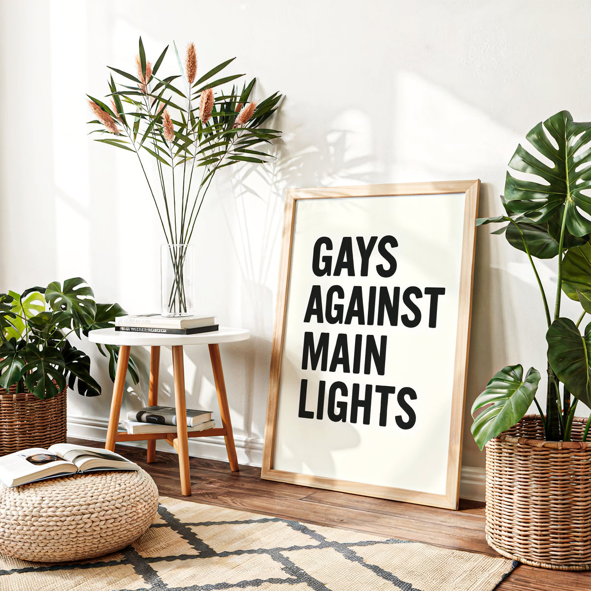 Gays Against Main Lights – Typography Art Print