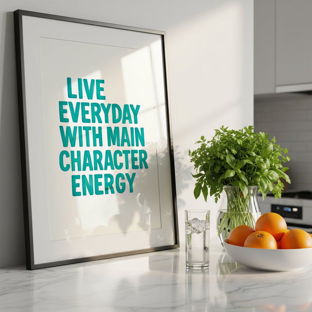 Main Character Energy – Typography Art Print