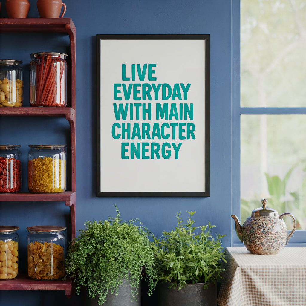 Main Character Energy – Typography Art Print