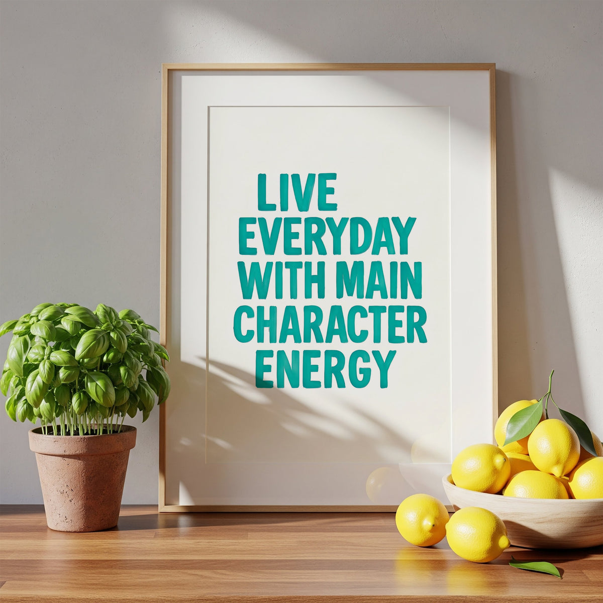 Main Character Energy – Typography Art Print