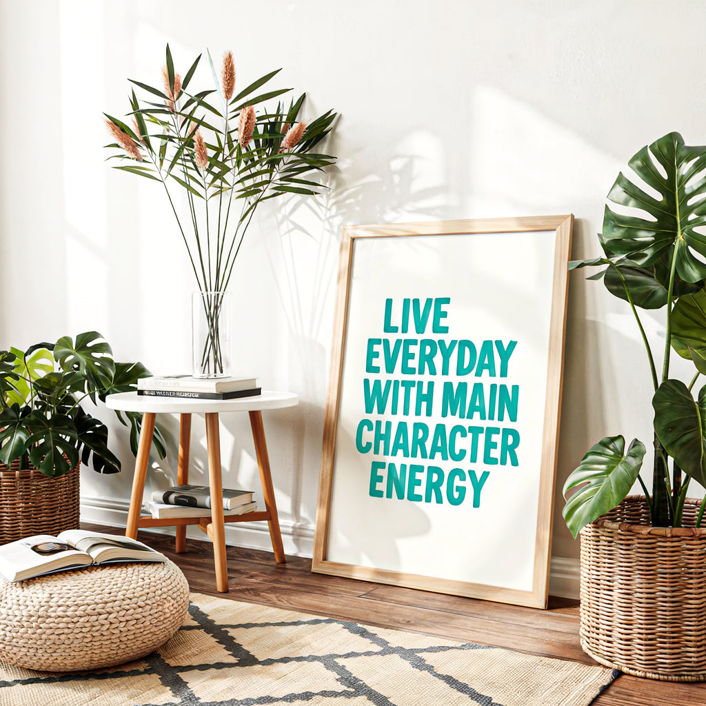 Main Character Energy – Typography Art Print