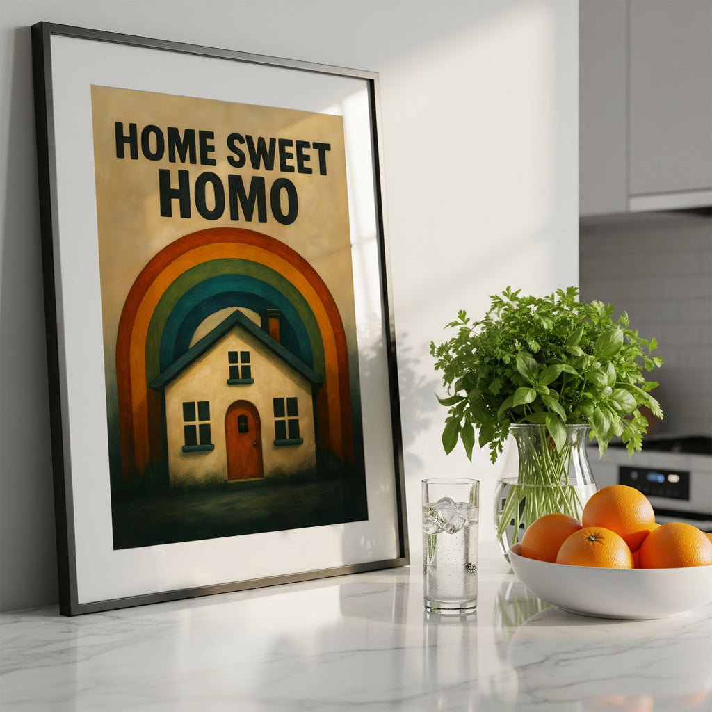 Home Sweet Homo – Retro Art Print