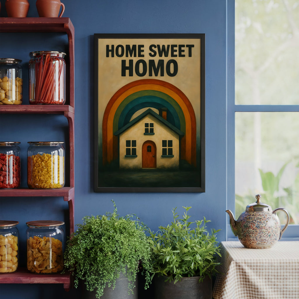 Home Sweet Homo – Retro Art Print