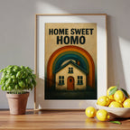 Home Sweet Homo – Retro Art Print