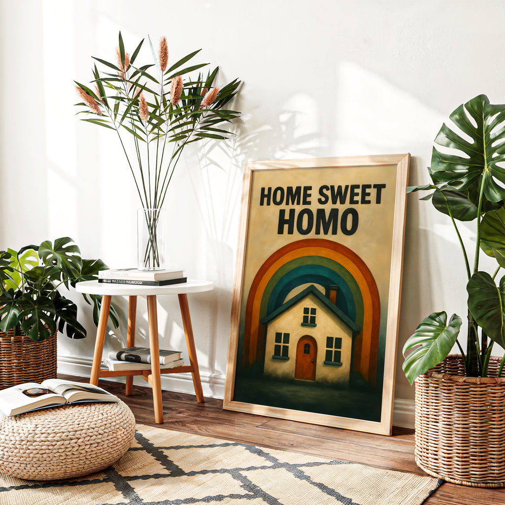 Home Sweet Homo – Retro Art Print