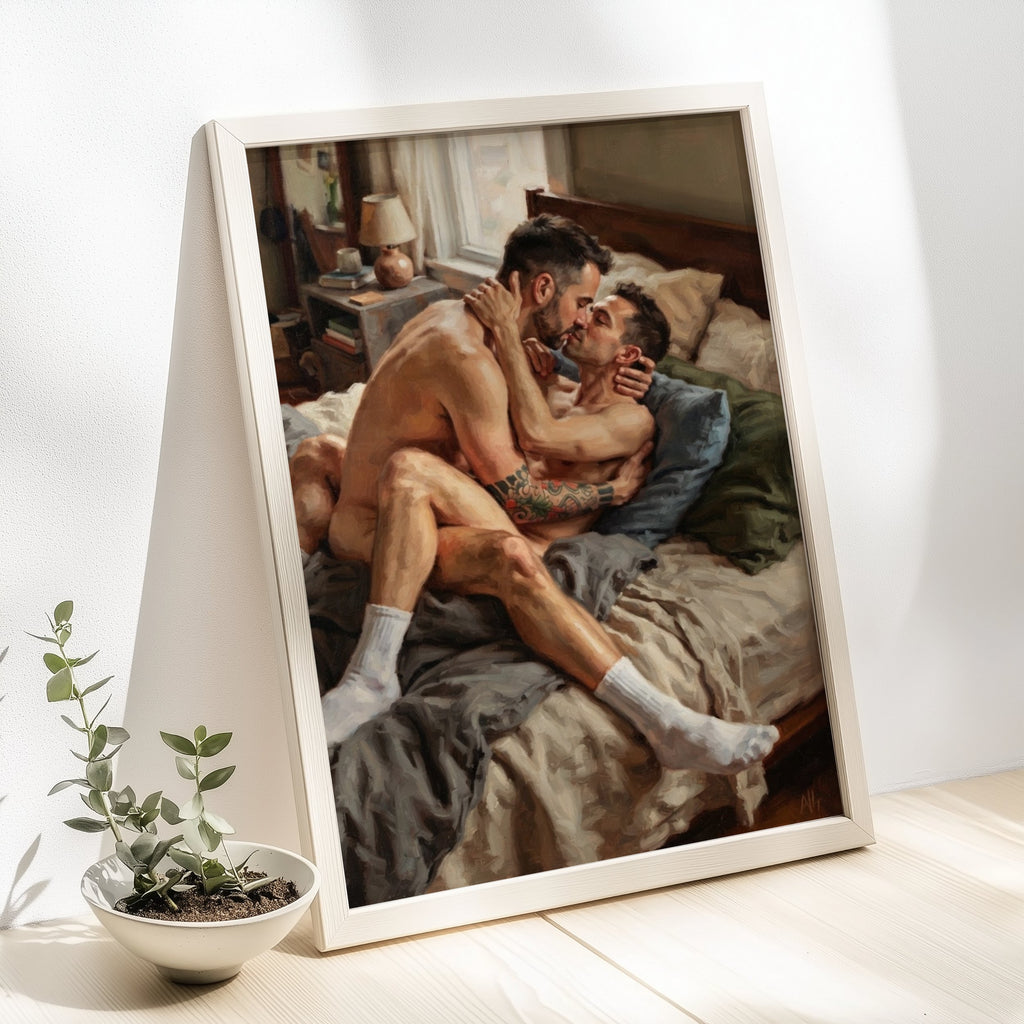 Queer Couple Bedroom Scene