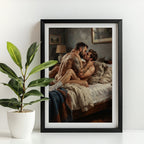 Bedroom Scene, Queer Men's Art Print wall art print from JMH Prints