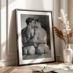 The Kiss, Queer Couple Art Print wall art print from JMH Prints