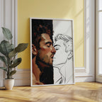 The Kiss, Queer Art Print wall art print from JMH Prints