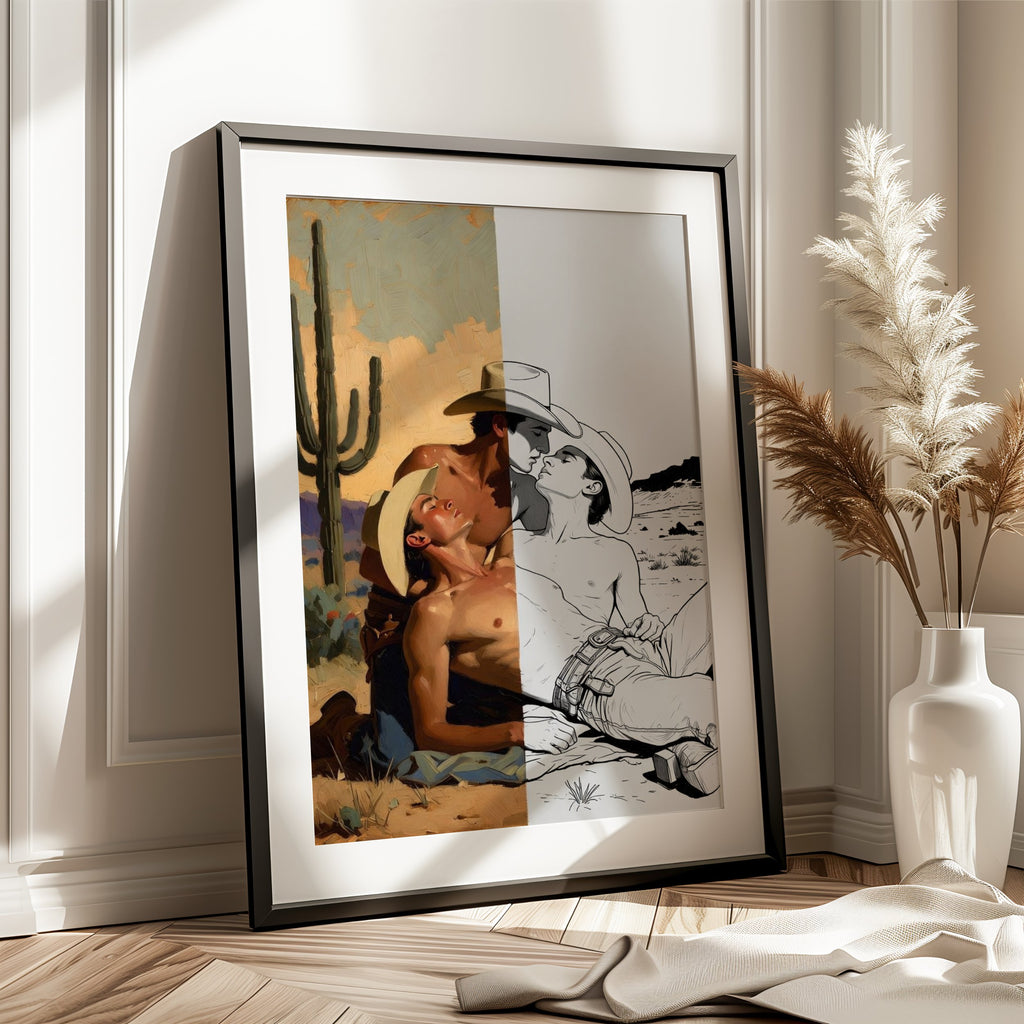 Three Cowboys — Queer Western Art Print