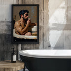 Man in the Bath — 18+ Men's Art Print